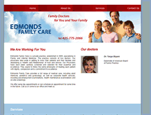 Tablet Screenshot of edmondsfamilycare.com